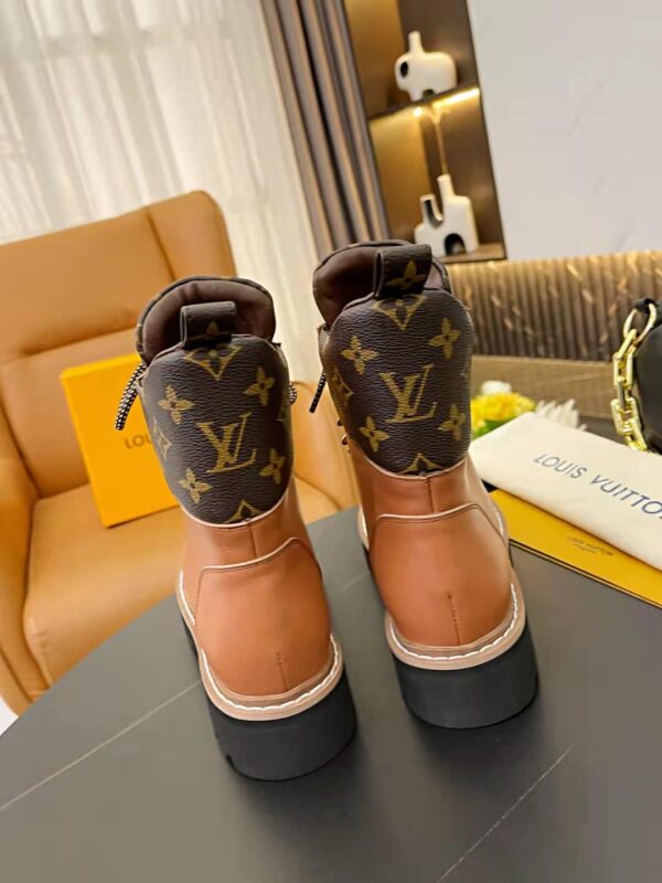 Louis Vuitton Women's Territory Flat Military Boot Brown For Women LV