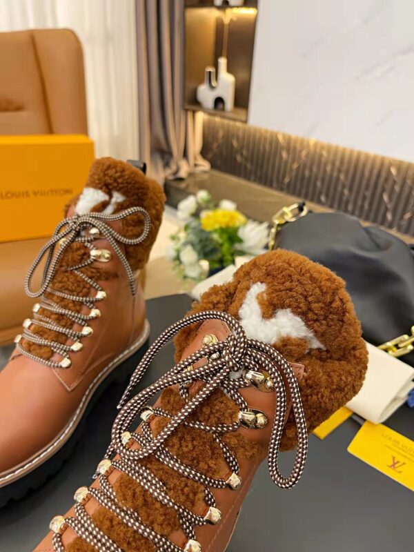 Louis Vuitton Women's Territory Flat Military Boot Brown For Women LV