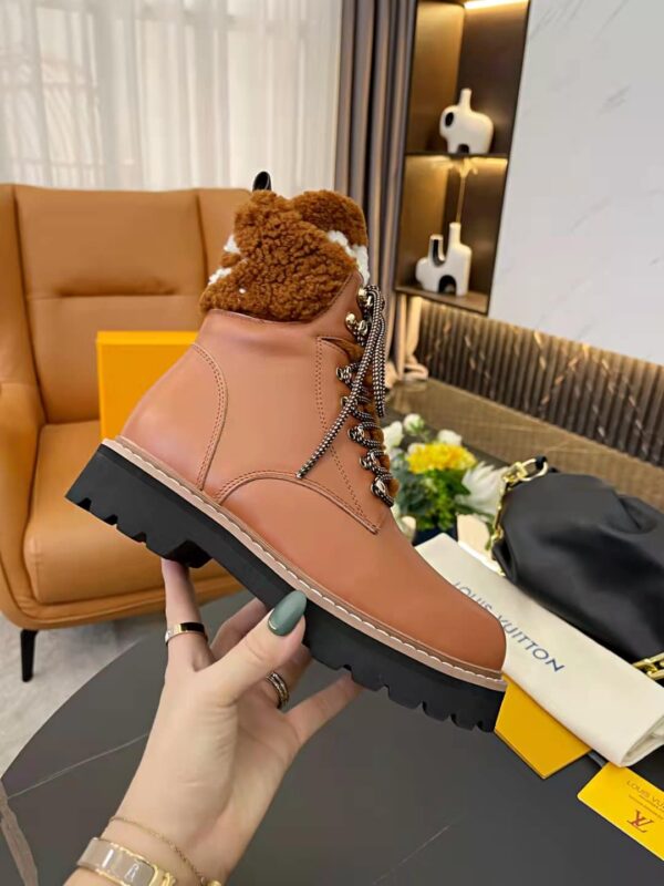 Louis Vuitton Women's Territory Flat Military Boot Brown For Women LV