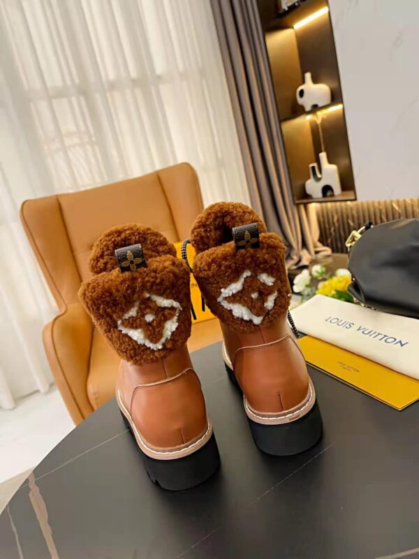 Louis Vuitton Women's Territory Flat Military Boot Brown For Women LV