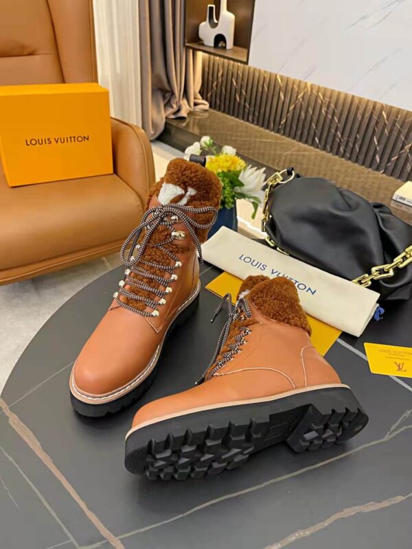 Louis Vuitton Women's Territory Flat Military Boot Brown For Women LV