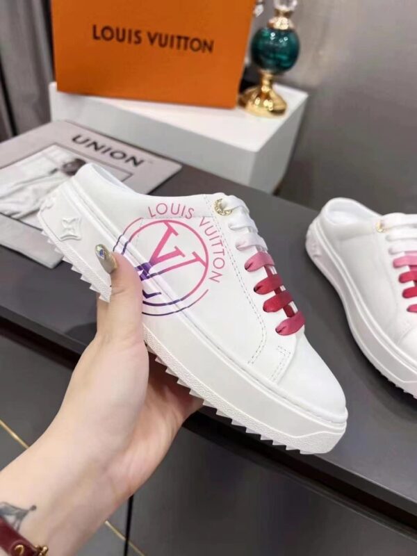 Louis Vuitton Women's Time Out Open-Back Sneaker Fuchsia Pink For Women LV 1AA1CD