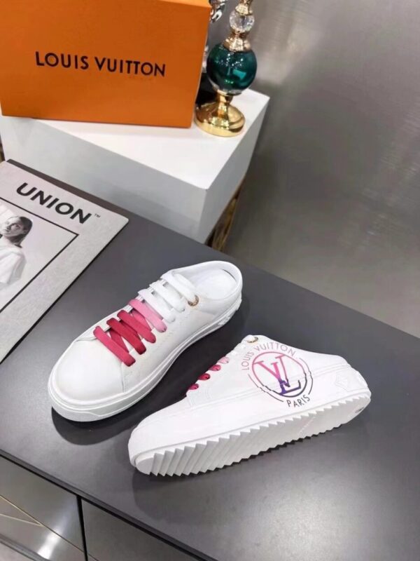 Louis Vuitton Women's Time Out Open-Back Sneaker Fuchsia Pink For Women LV 1AA1CD
