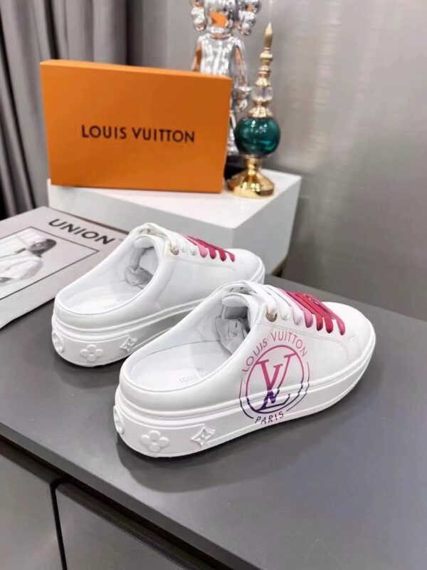 Louis Vuitton Women's Time Out Open-Back Sneaker Fuchsia Pink For Women LV 1AA1CD