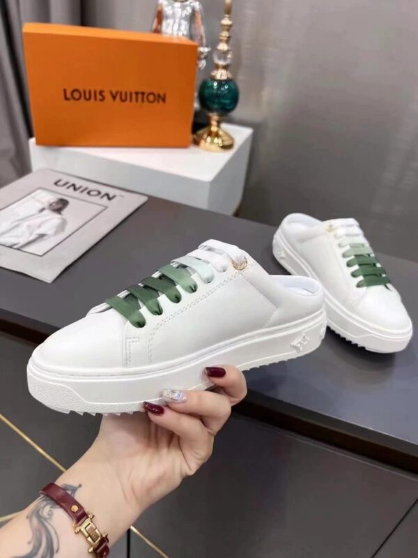 Louis Vuitton Women's Time Out Open-Back Sneaker Green For Women LV 1AA1CZ