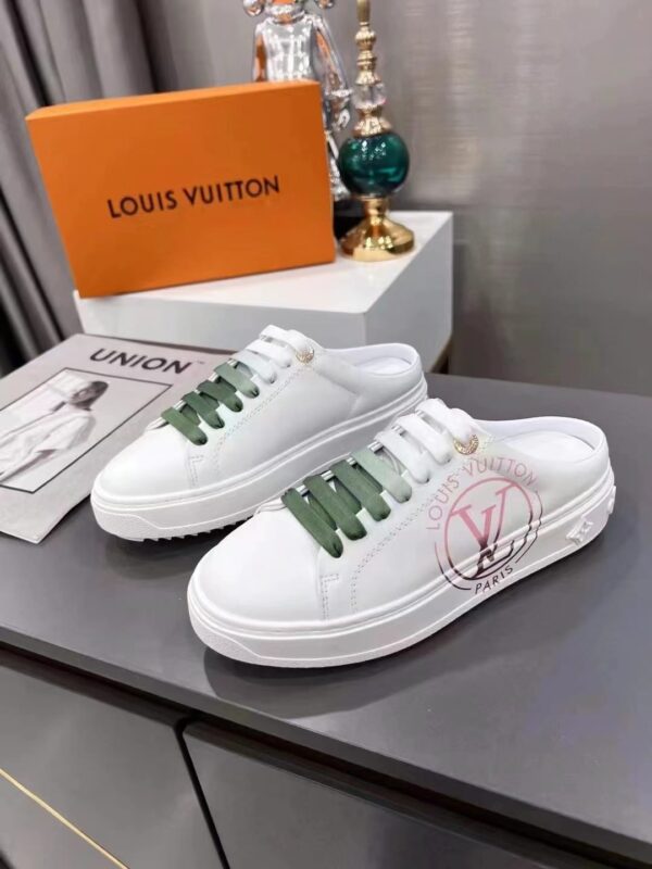Louis Vuitton Women's Time Out Open-Back Sneaker Green For Women LV 1AA1CZ