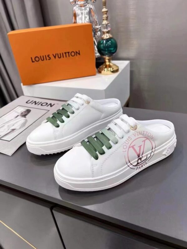 Louis Vuitton Women's Time Out Open-Back Sneaker Green For Women LV 1AA1CZ