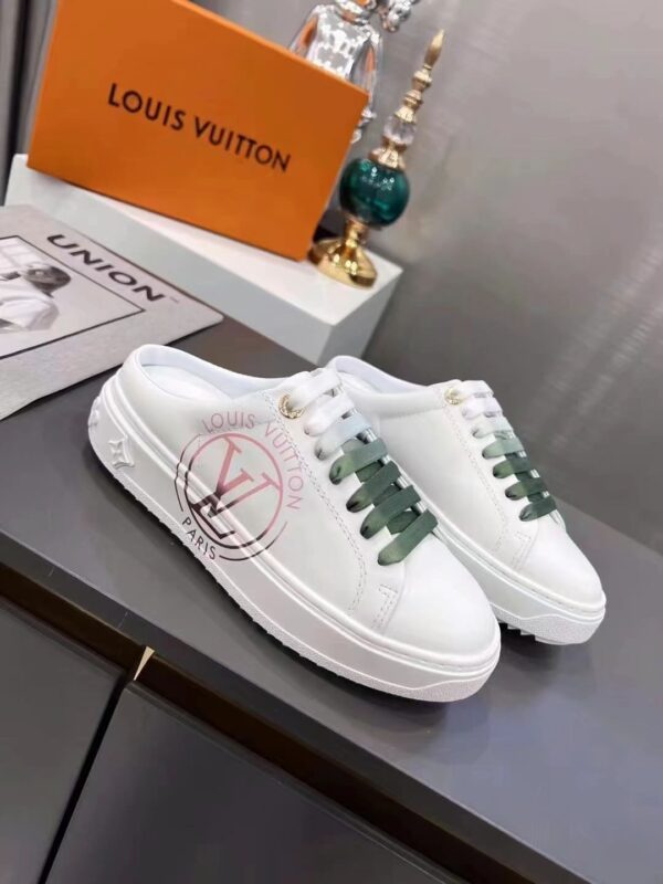 Louis Vuitton Women's Time Out Open-Back Sneaker Green For Women LV 1AA1CZ