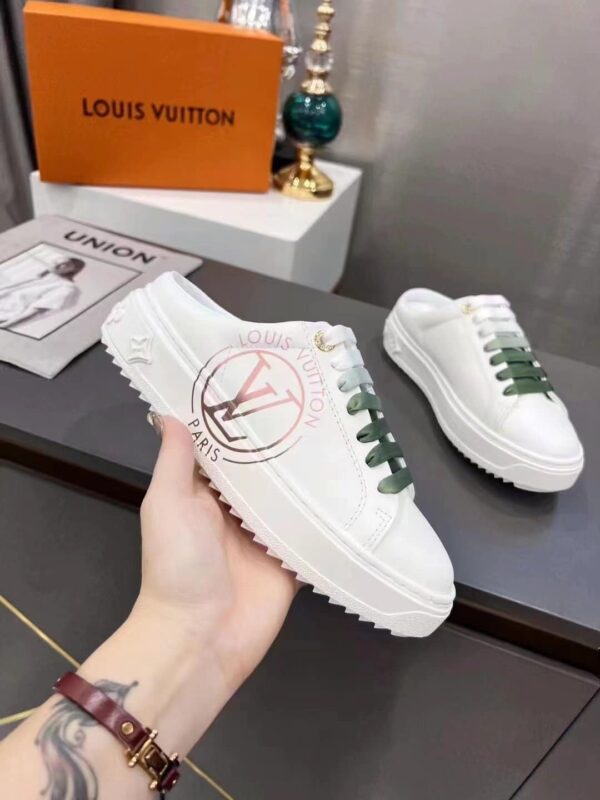 Louis Vuitton Women's Time Out Open-Back Sneaker Green For Women LV 1AA1CZ