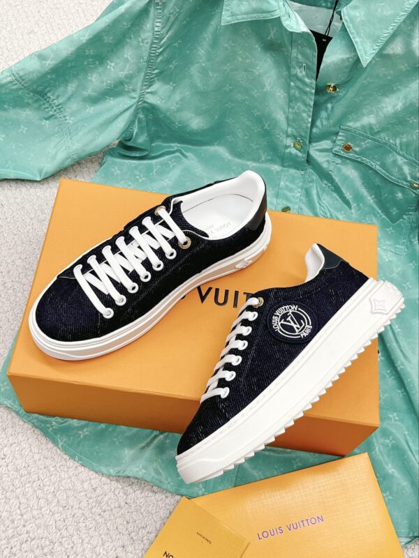 Louis Vuitton Women's Time Out Sneaker Blue For Women LV 1AADMG