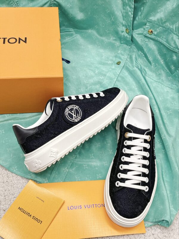 Louis Vuitton Women's Time Out Sneaker Blue For Women LV 1AADMG
