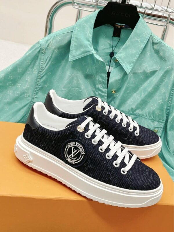 Louis Vuitton Women's Time Out Sneaker Blue For Women LV 1AADMG