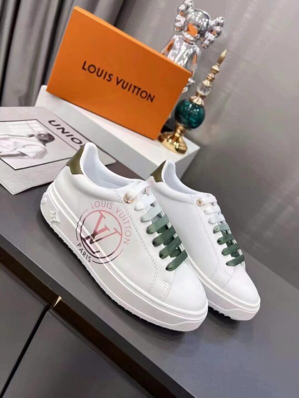 Louis Vuitton Women's Time Out Sneaker Khaki Green For Women LV 1AA1C3