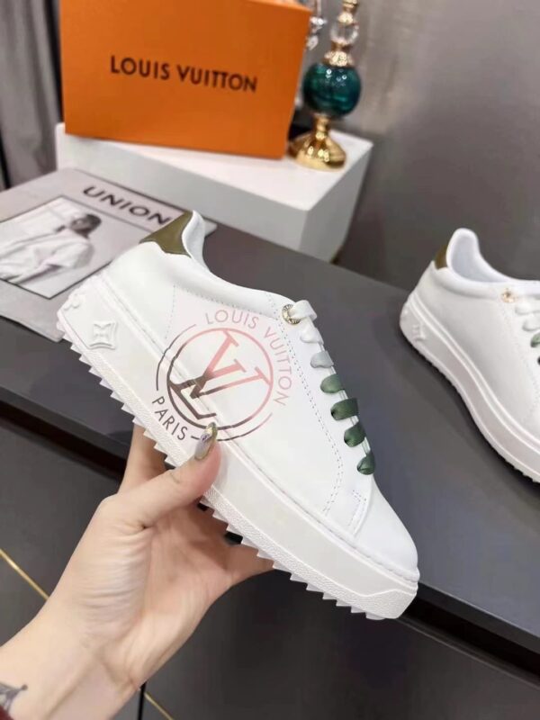 Louis Vuitton Women's Time Out Sneaker Khaki Green For Women LV 1AA1C3