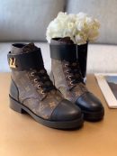 Louis Vuitton Wonderland Flat Ranger Patent Monogram Material Black/Brown For Women LV 1A2Q3N
