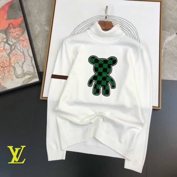 Louis Vuitton Wool Sweater Pullover With Rabbit White For Men