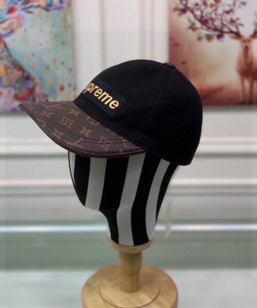 Louis Vuitton x Supreme LV Get Ready Cap Black/Brown LV Cap