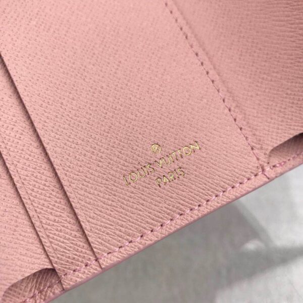 Louis Vuitton Zóe Wallet Combines Damier Azur Canvas Rose Ballerine Pink For Women, Women's Wallet 10cm LV N60168