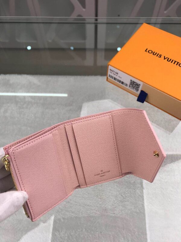 Louis Vuitton Zóe Wallet Combines Damier Azur Canvas Rose Ballerine Pink For Women, Women's Wallet 10cm LV N60168