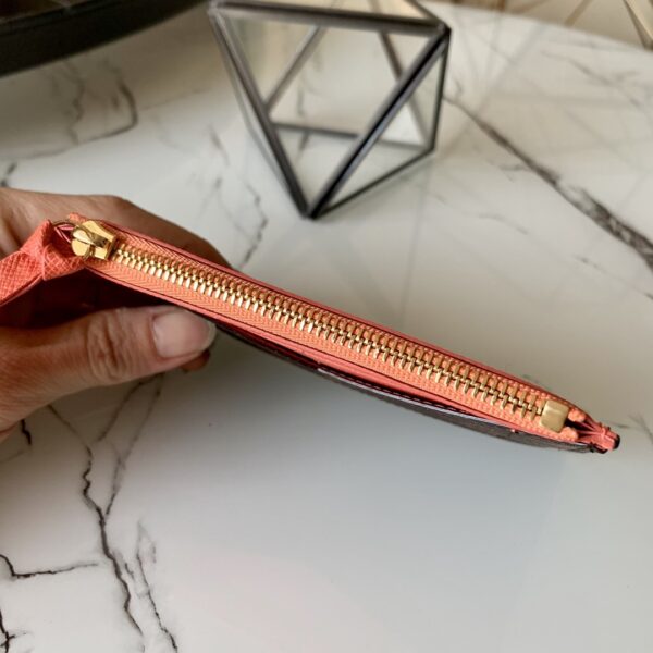 Louis Vuitton Zipped Card Holder Monogram Canvas Orange For Women, Women Wallet LV