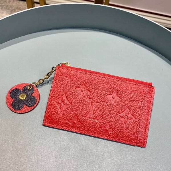 Louis Vuitton Zipped Card Holder Monogram Empreinte Red For Women, Women's Wallet 5.12in/13cm