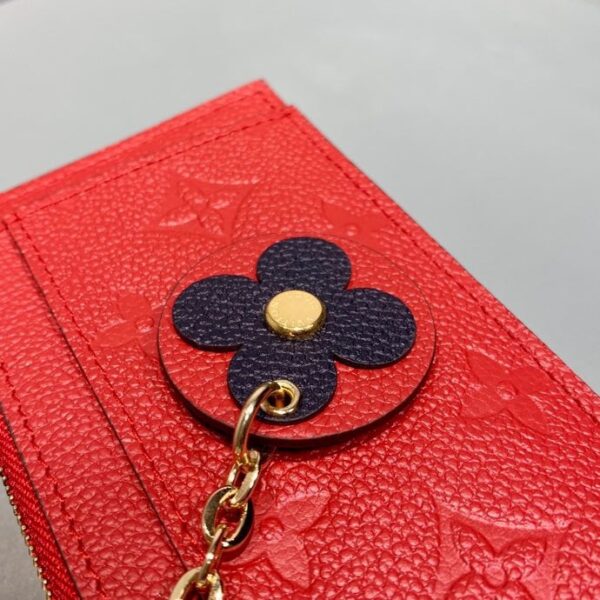 Louis Vuitton Zipped Card Holder Monogram Empreinte Red For Women, Women's Wallet 5.12in/13cm
