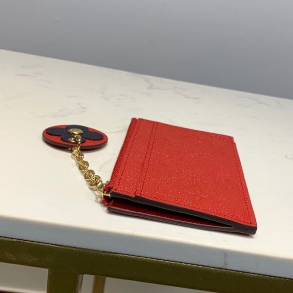 Louis Vuitton Zipped Card Holder Monogram Empreinte Red For Women, Women's Wallet 5.12in/13cm