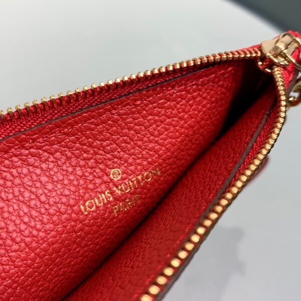 Louis Vuitton Zipped Card Holder Monogram Empreinte Red For Women, Women's Wallet 5.12in/13cm