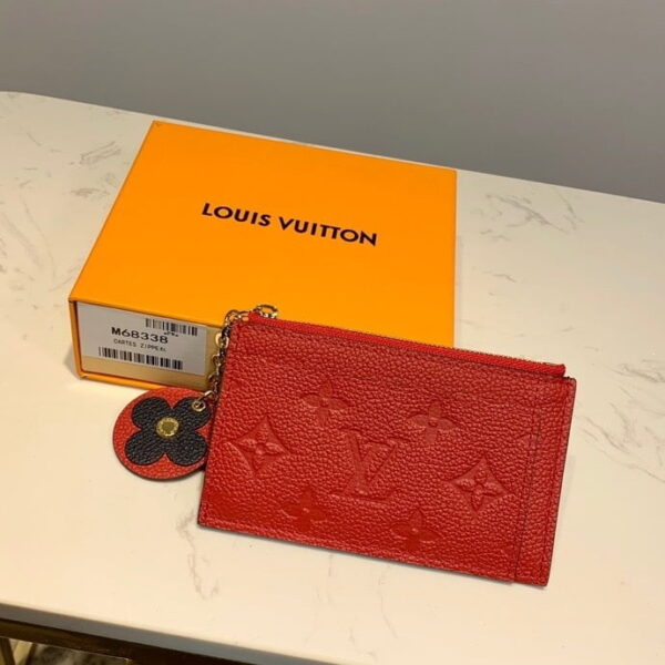 Louis Vuitton Zipped Card Holder Monogram Empreinte Red For Women, Women's Wallet 5.12in/13cm