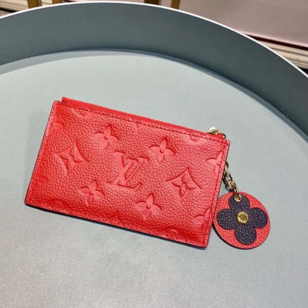 Louis Vuitton Zipped Card Holder Monogram Empreinte Red For Women, Women's Wallet 5.12in/13cm