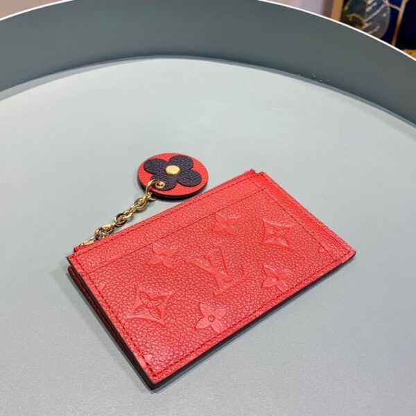 Louis Vuitton Zipped Card Holder Monogram Empreinte Red For Women, Women's Wallet 5.12in/13cm