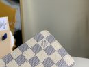 1:1 Replica Louis Vuitton Zippy Coin Purse In Damier Azur Canvas White For Women, Women's Wallet 11cm LV N60229