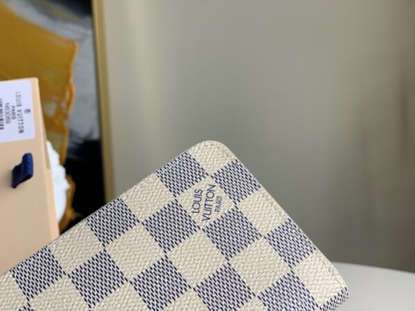 Louis Vuitton Zippy Coin Purse In Damier Azur Canvas White For Women, Women's Wallet 11cm LV N60229