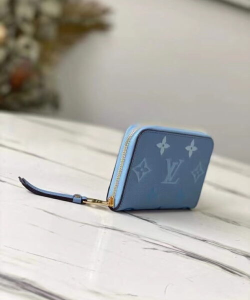 Louis Vuitton Zippy Coin Purse Monogram Empreinte By The Pool For Summer Blue, Women's Wallet 11cm LV M80408