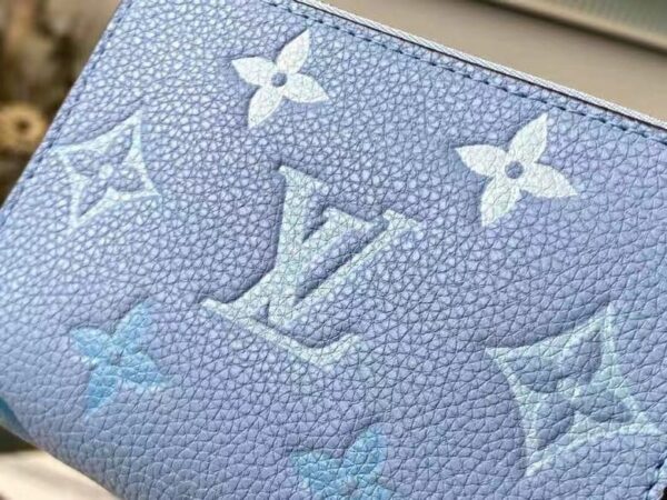 Louis Vuitton Zippy Coin Purse Monogram Empreinte By The Pool For Summer Blue, Women's Wallet 11cm LV M80408