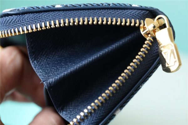 Louis Vuitton Zippy Coin Purse Monogram Jacquard Denim Navy Blue For Women, Women's Wallets 4.3in/11cm LV M81185