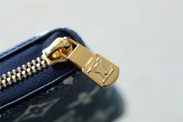 Louis Vuitton Zippy Coin Purse Monogram Jacquard Denim Navy Blue For Women, Women's Wallets 4.3in/11cm LV M81185