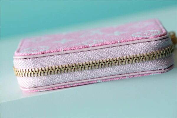 Louis Vuitton Zippy Coin Purse Monogram Jacquard Denim Pink For Women, Women's Wallets 4.3in/11cm LV 