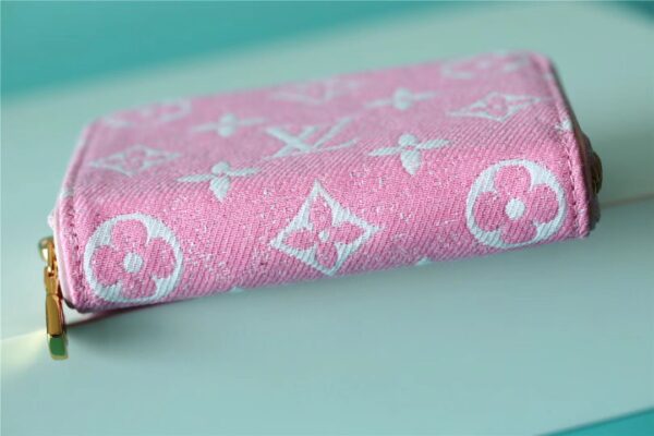 Louis Vuitton Zippy Coin Purse Monogram Jacquard Denim Pink For Women, Women's Wallets 4.3in/11cm LV 