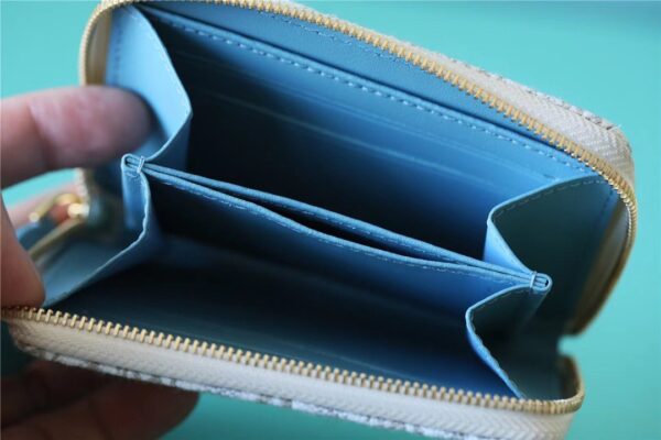 Louis Vuitton Zippy Coin Purse Since 1854 Jacquard Canvas Ecru Blue For Women, Women's Wallets 4.3in/11cm LV 