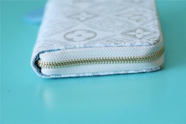 Louis Vuitton Zippy Coin Purse Since 1854 Jacquard Canvas Ecru Blue For Women, Women's Wallets 4.3in/11cm LV 