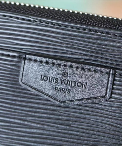 1:1 Replica Louis Vuitton Zippy Dragonne Epi Black For Women, Women's Wallets 4.3in/11cm LV M81325