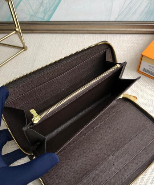 1:1 Replica Louis Vuitton Zippy Wallet Canvas Brown For Women, Women's Wallet 7.6in/19.5cm LV N60046