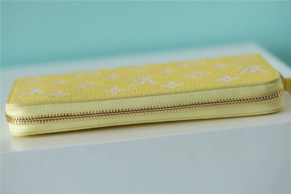 Louis Vuitton Zippy Wallet In Monogram Empreinte Lemon Curd Yellow For Women 20cm LV M81427