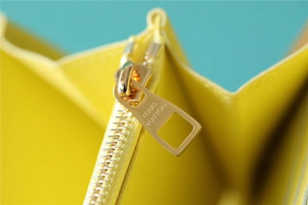 Louis Vuitton Zippy Wallet In Monogram Empreinte Lemon Curd Yellow For Women 20cm LV M81427
