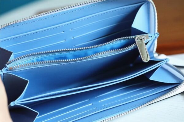 Louis Vuitton Zippy Wallet Mahina Gradient Blue For Women, Women's Wallets 7.7in/19.5cm LV M80494 