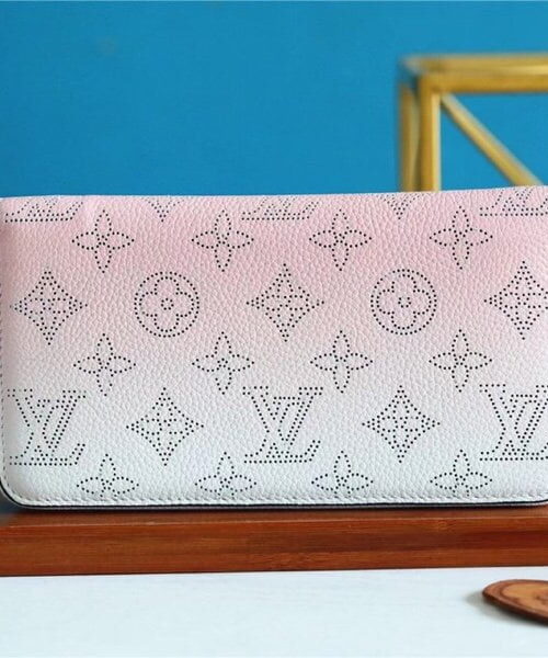 Louis Vuitton Zippy Wallet Mahina Gradient Pink For Women, Women's Wallets 7.7in/19.5cm LV