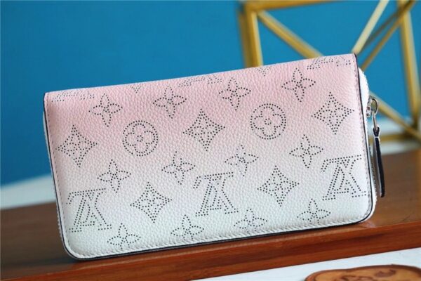 Louis Vuitton Zippy Wallet Mahina Gradient Pink For Women, Women's Wallets 7.7in/19.5cm LV