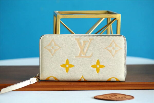 Louis Vuitton Zippy Wallet Monogram Empreinte By The Pool Cream For Women, Women's Wallets 7.7in/19.5cm LV M80402