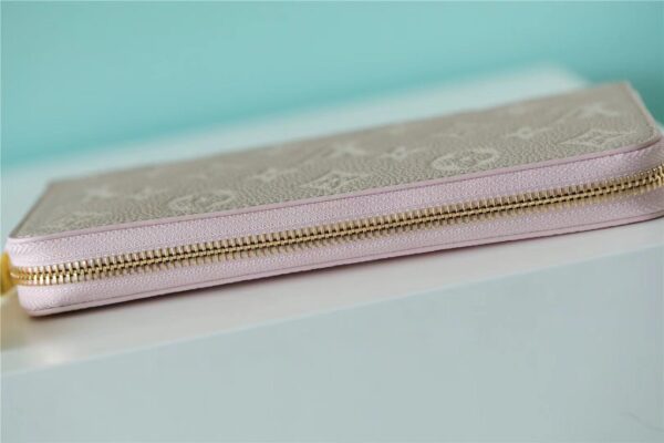 Louis Vuitton Zippy Wallet Monogram Empreinte Pink / Beige / Yellow For Women, Women's Wallets 7.7n/19.5cm LV M81279